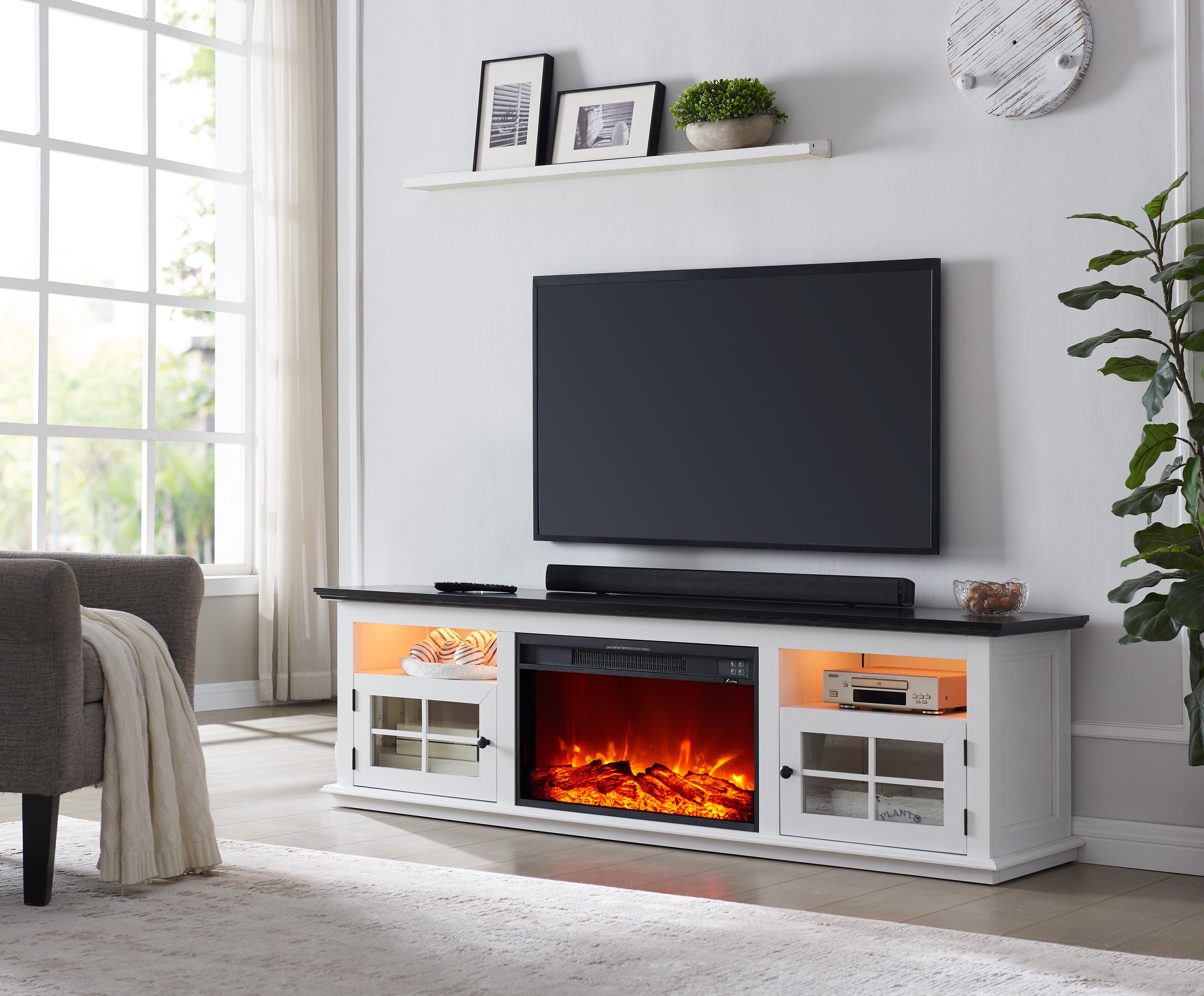 Aarons fireplace deals tv stand